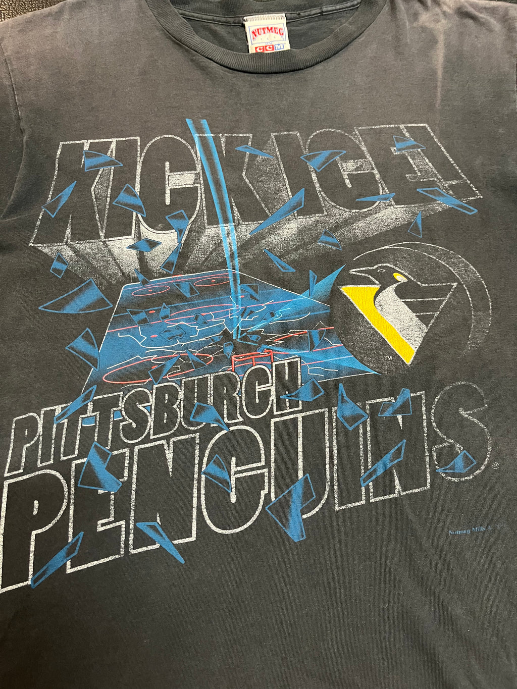 90s Pittsburgh Penguins Kick Ice tee L
