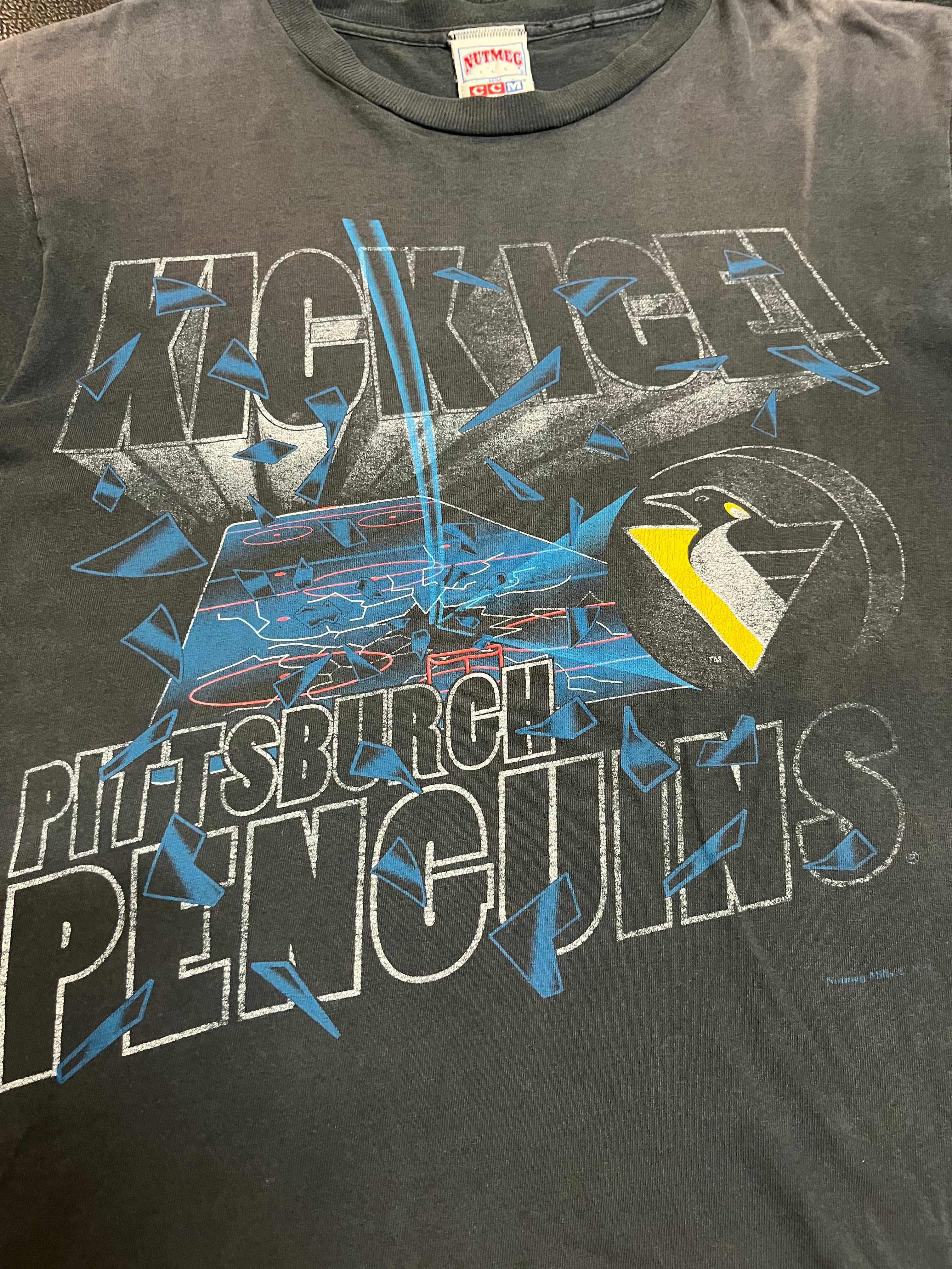 90s Pittsburgh Penguins Kick Ice tee L
