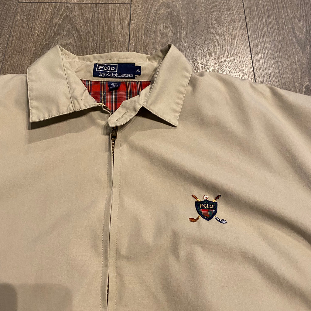 RL Polo Plaid Lined Harrington Jacket XL