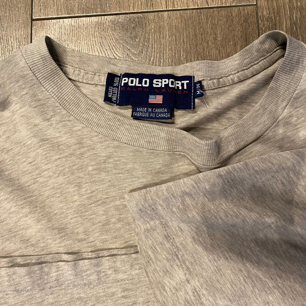 1990s Polo Sport Text Tee M