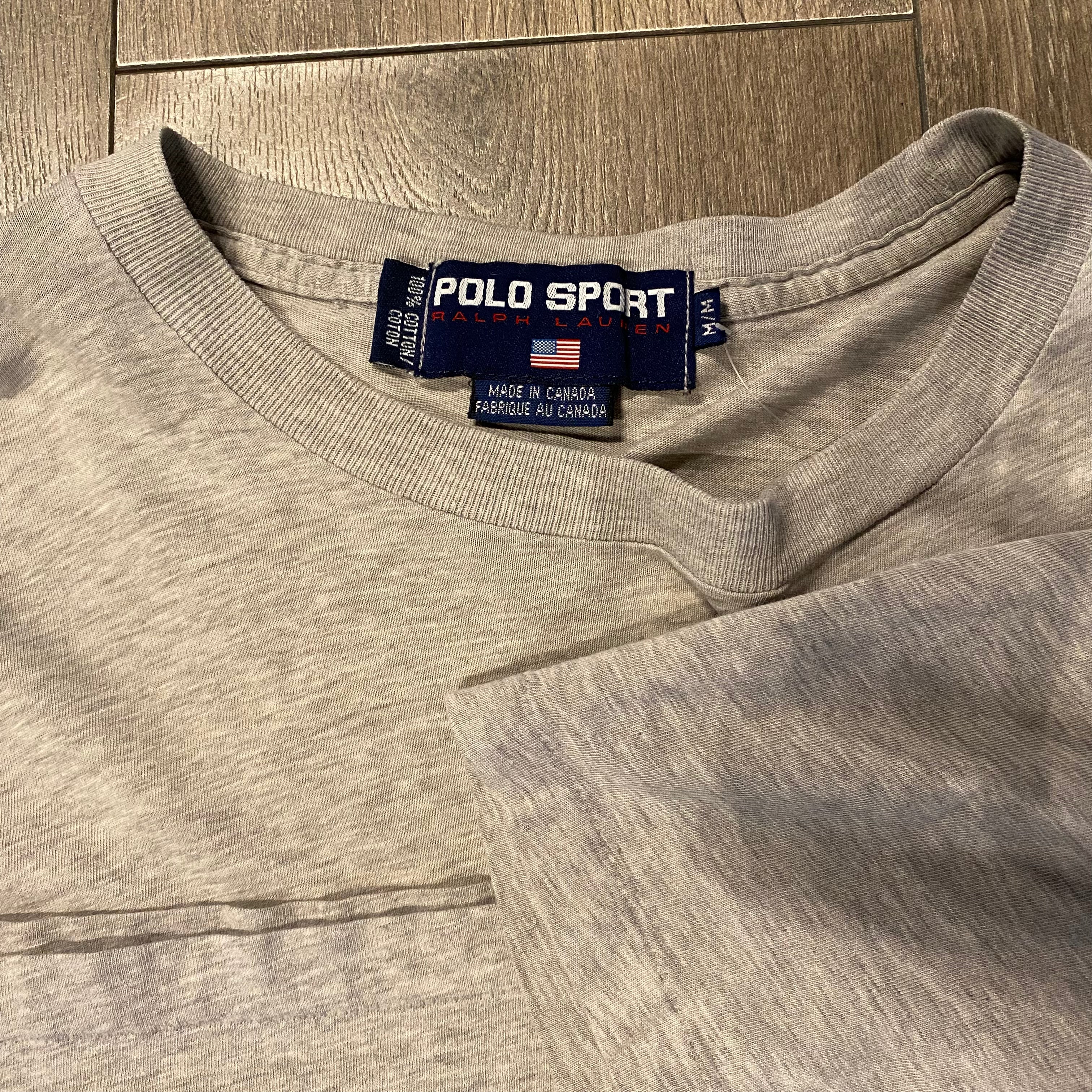 1990s Polo Sport Text Tee M