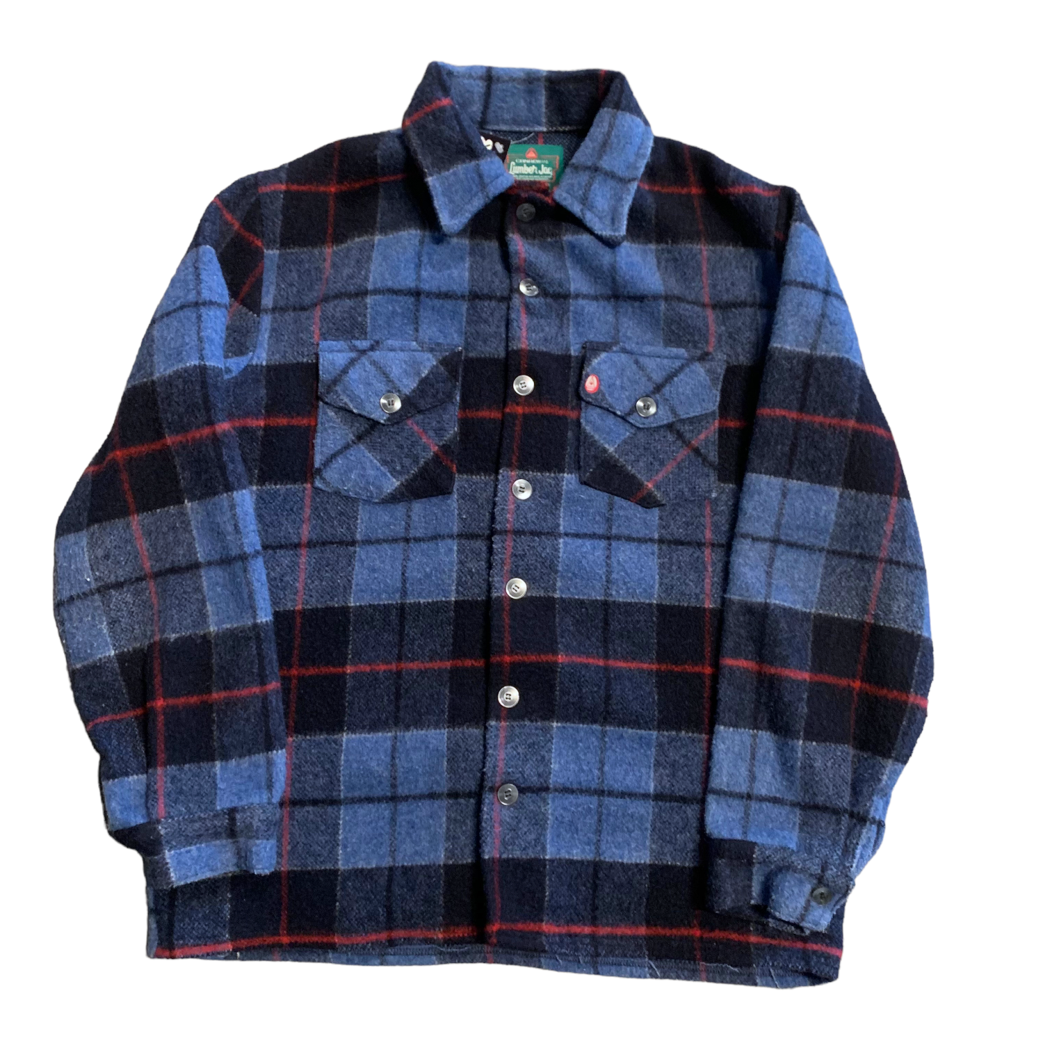 Blue/Red Flannel Shacket XL