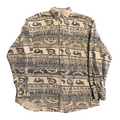 Pattern Fleece Button Down M