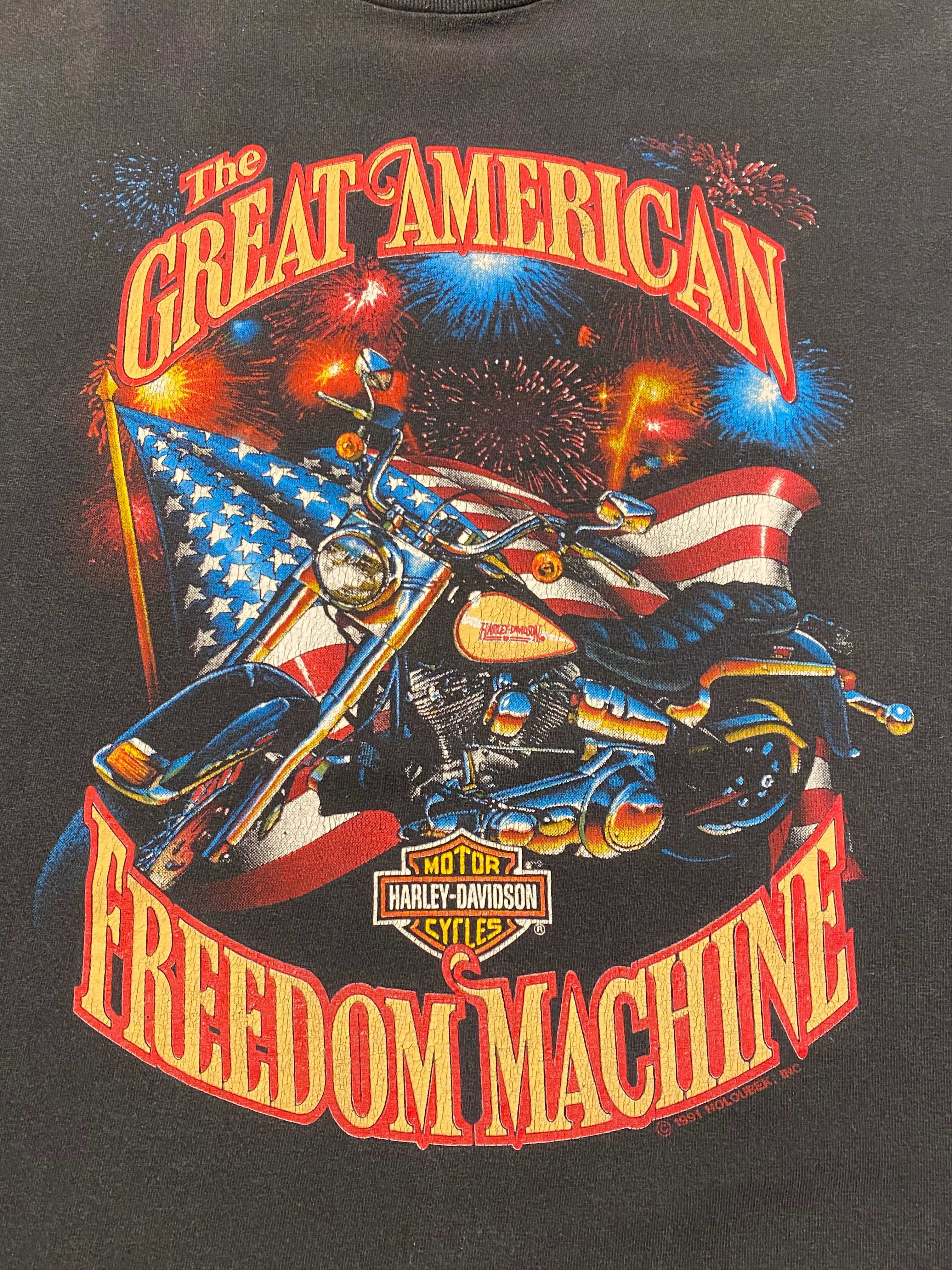 1991 American Harley Davidson tee L