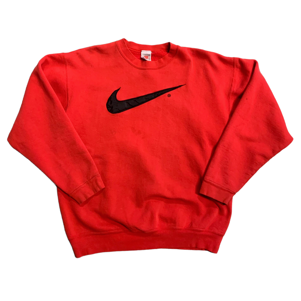 90s Nike Red Swoosh Crewneck L