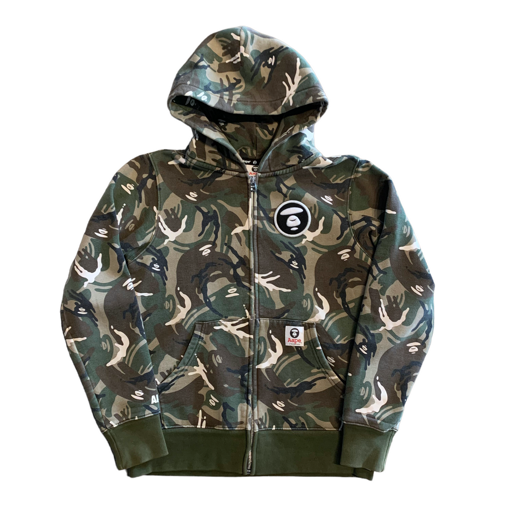 Aape Camo Zip Up Hoodie S