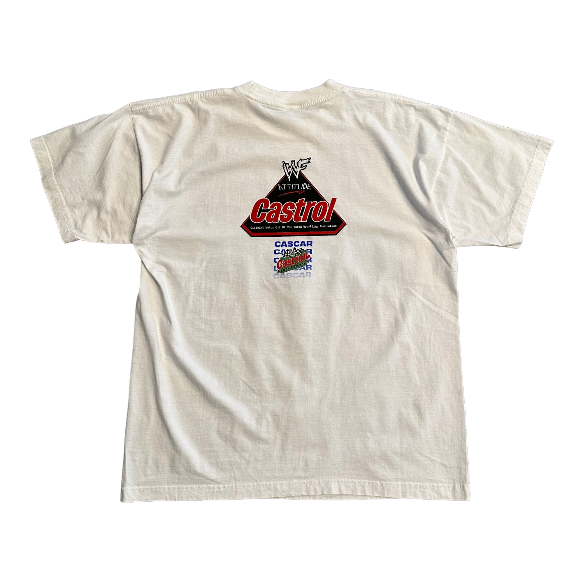 2000 WWF The Rock logo tee L