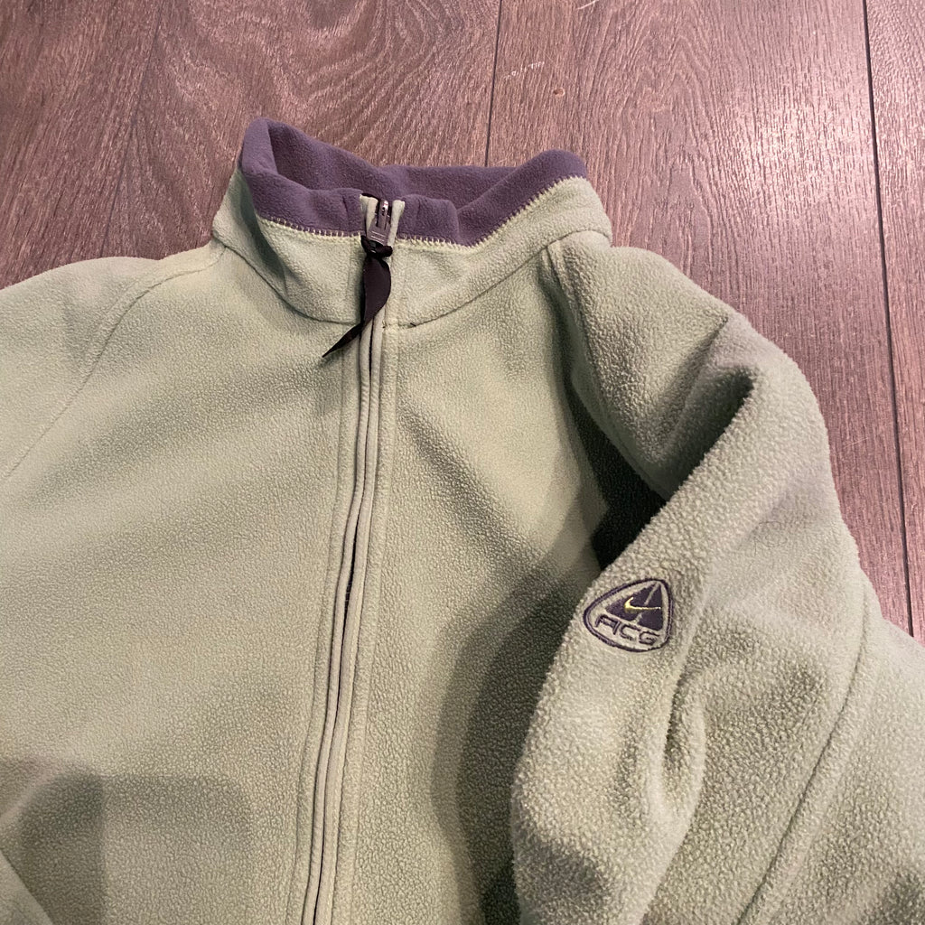 Green ACG Fleece Zip Up S