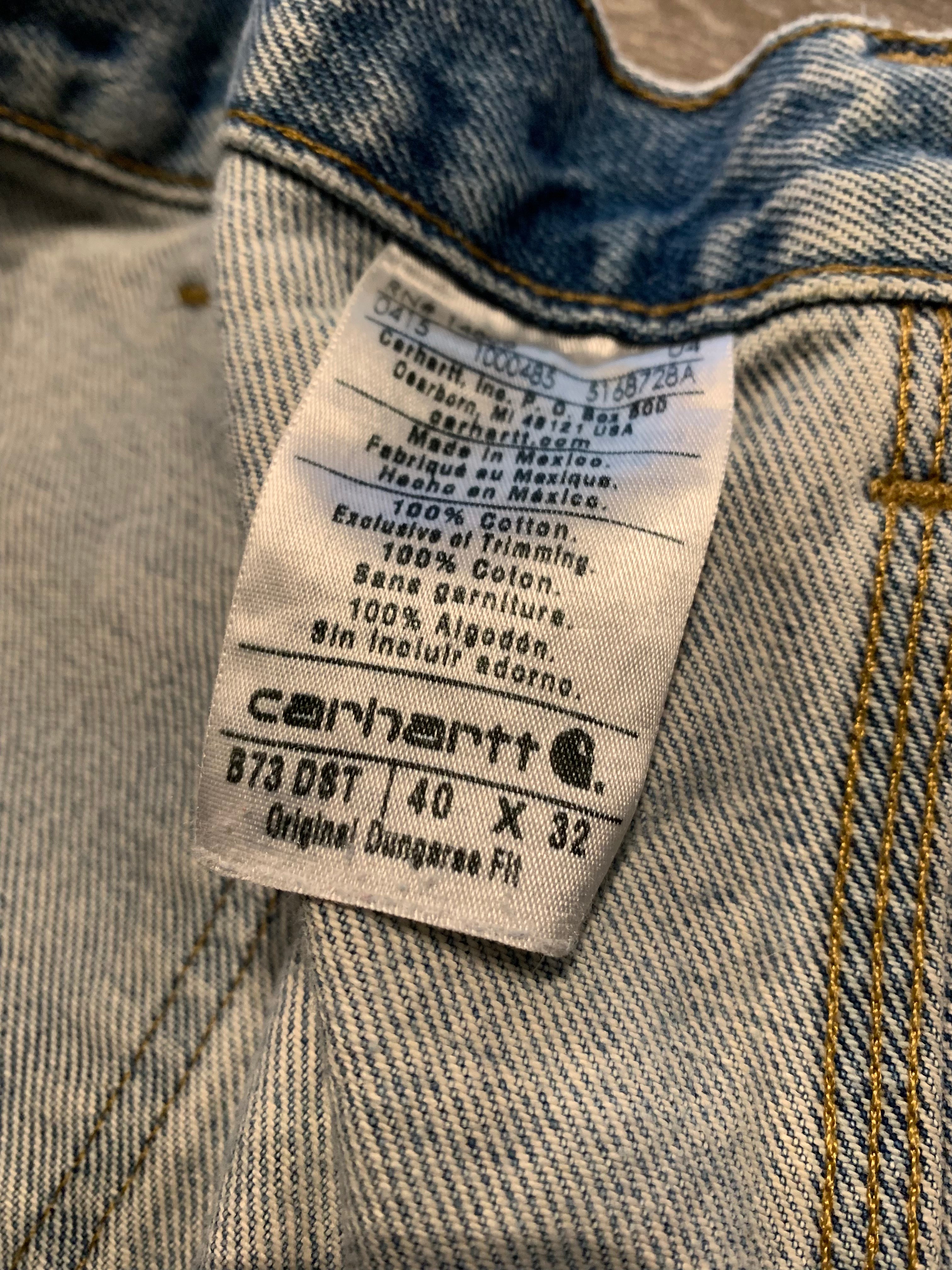 Vintage Carhartt denim carpenter pants 40x32
