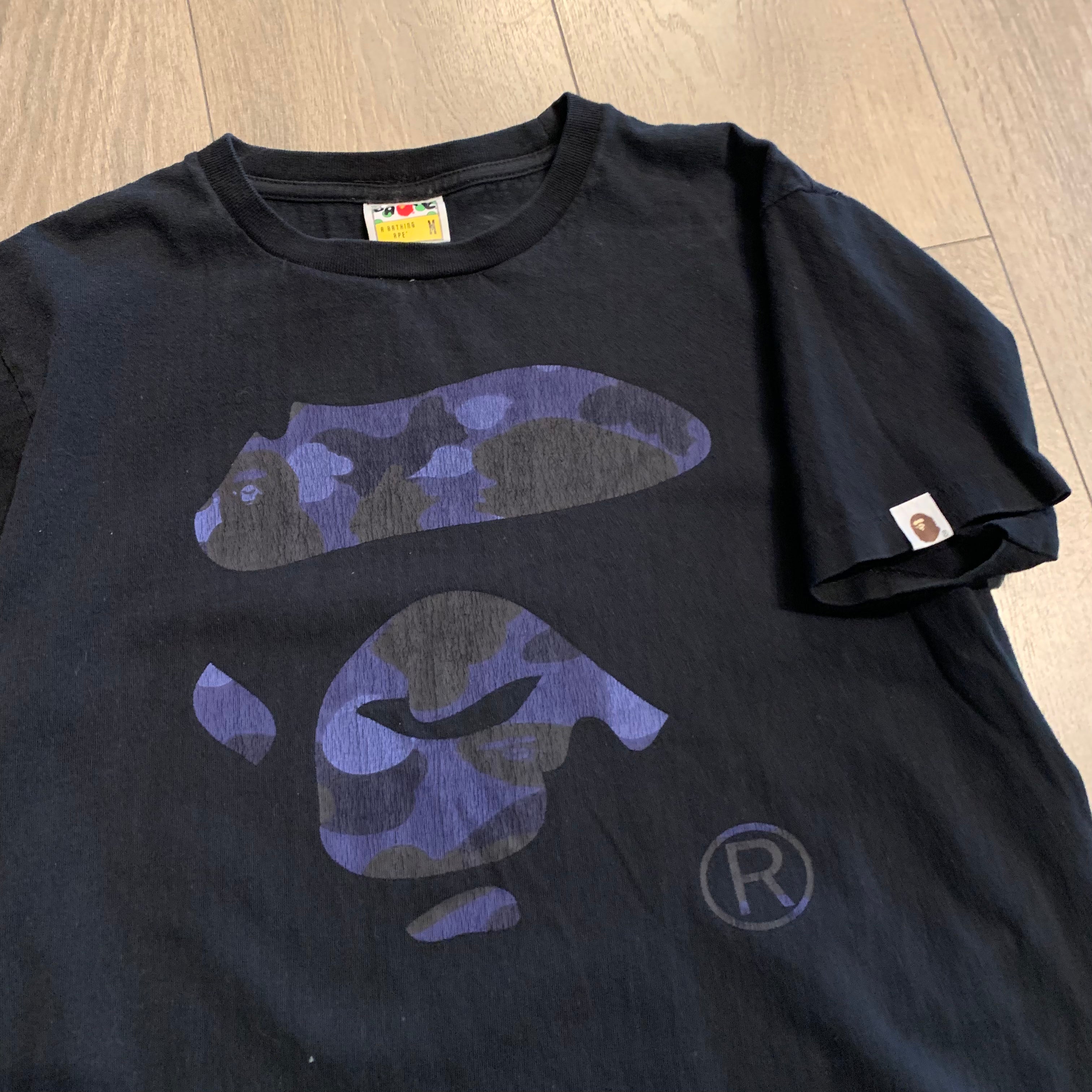 Bape Blue Camo Head Tee M