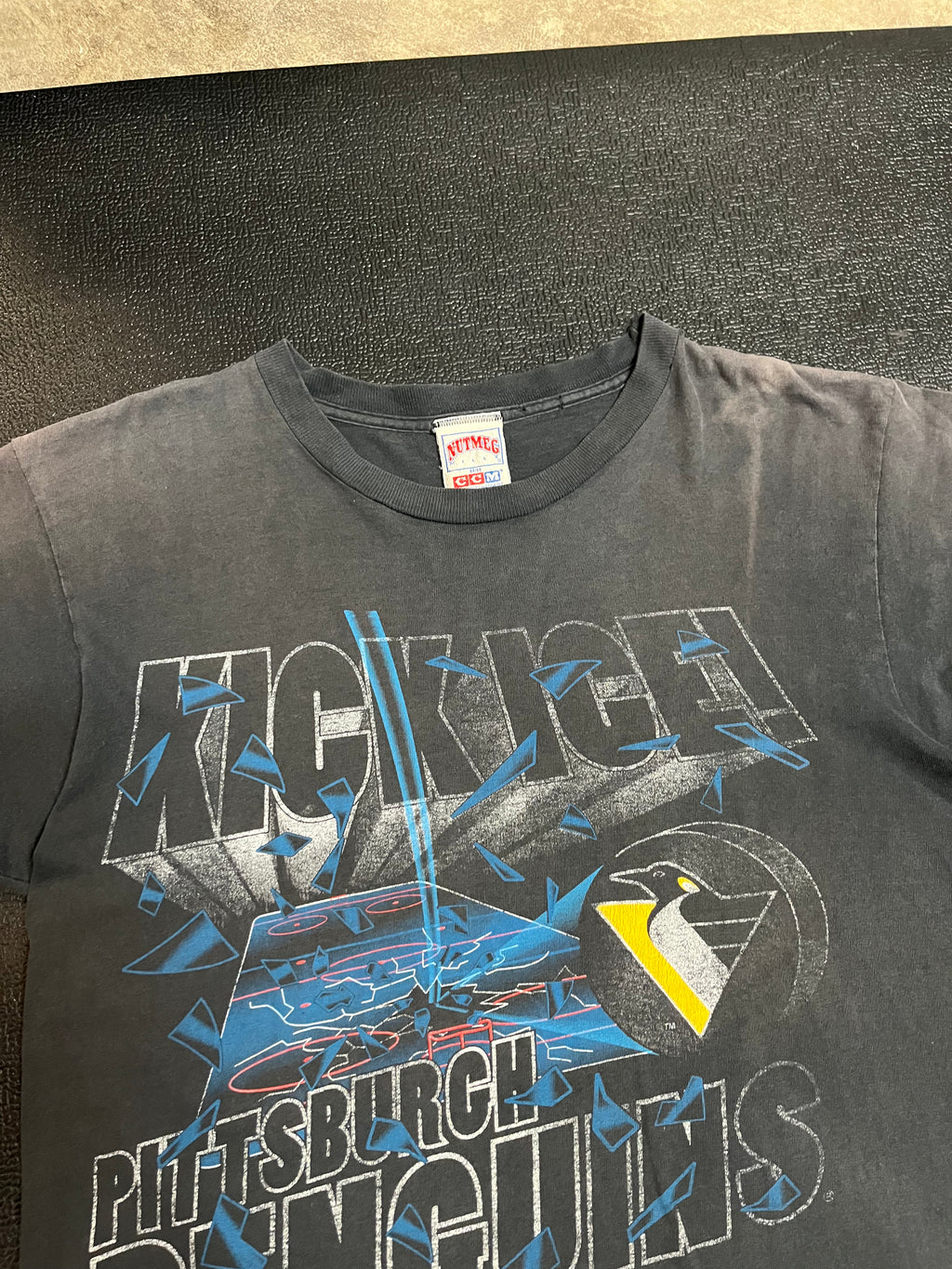 90s Pittsburgh Penguins Kick Ice tee L
