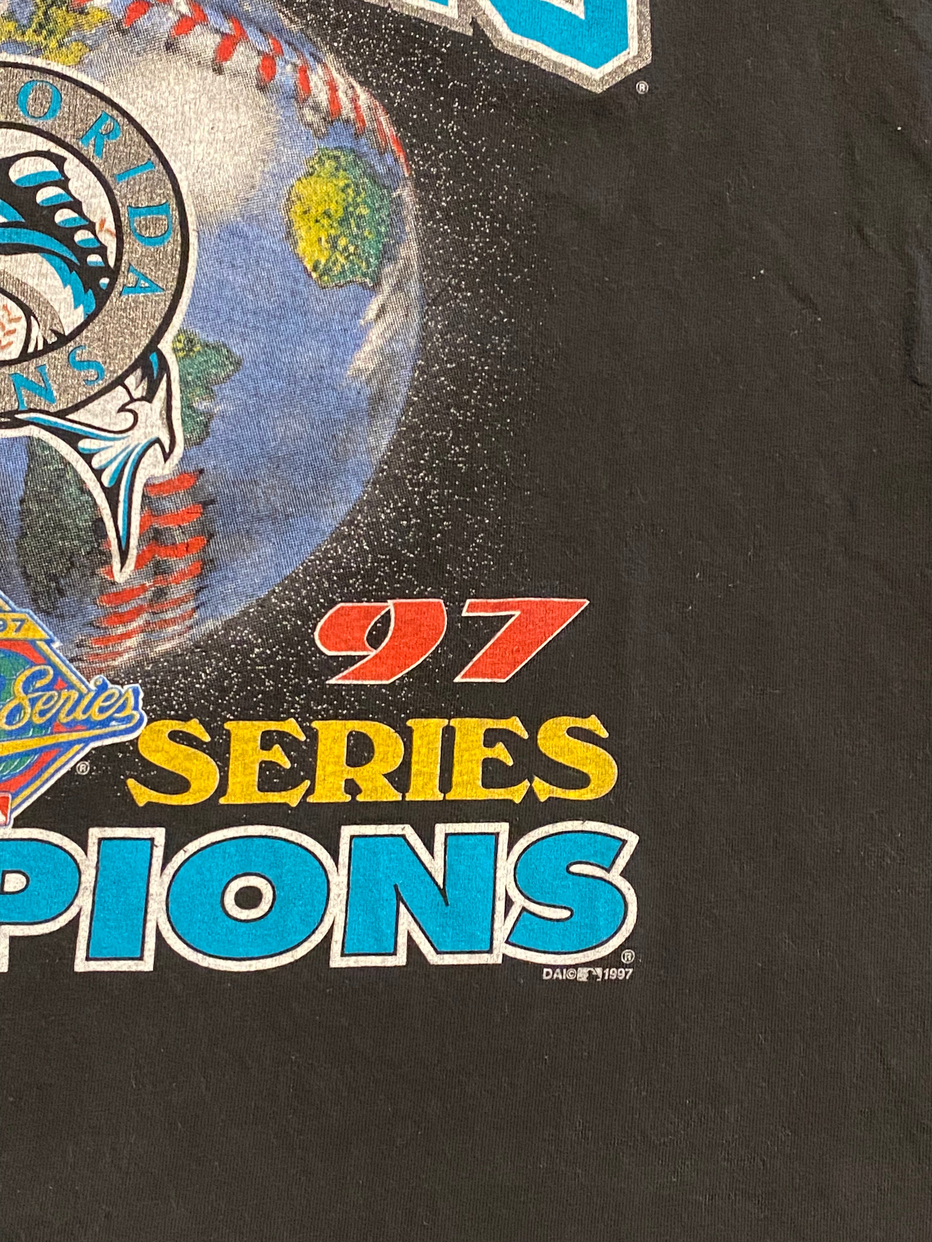 1997 Florida Marlins MLB World Series Champs tee L