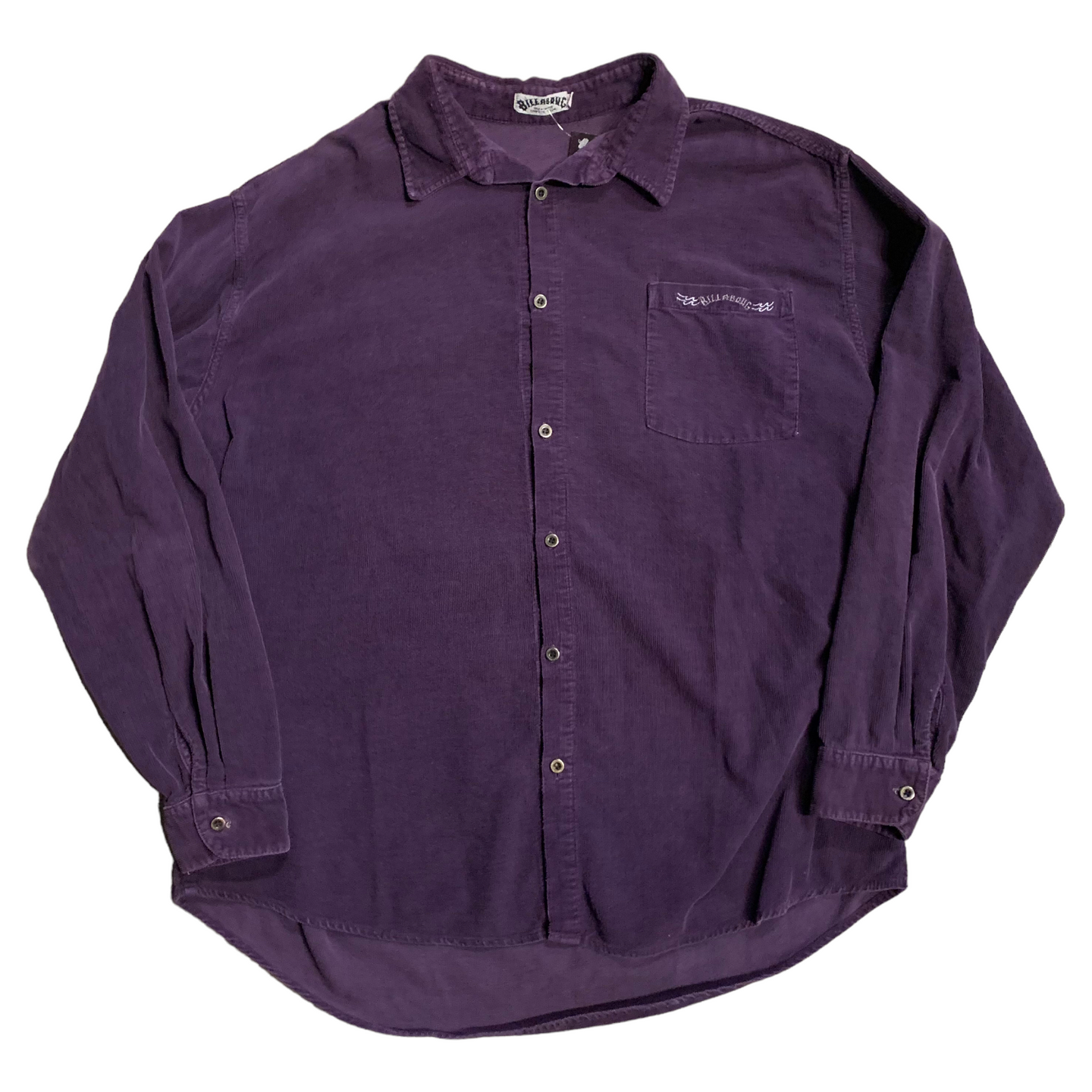 Purple Billabong Corduroy Button-up XL