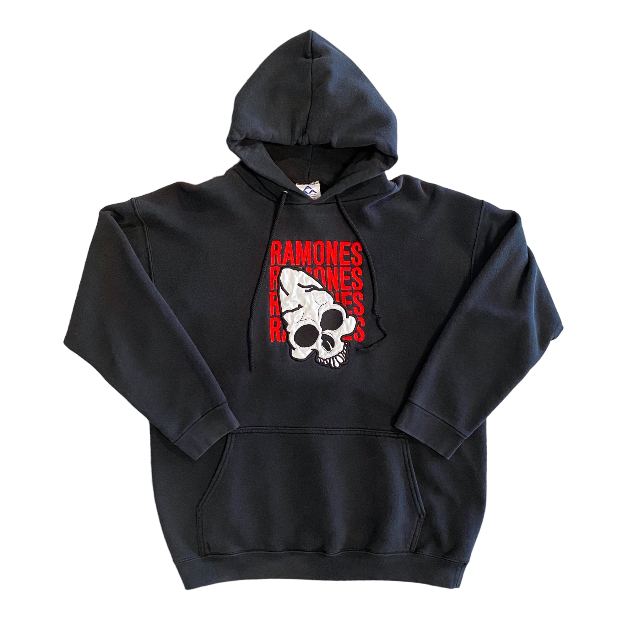 Vintage Ramones Skull Hoodie L
