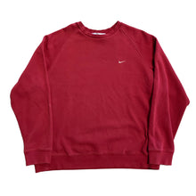 Load image into Gallery viewer, Y2K Red Nike Mini Swoosh Crewneck XL
