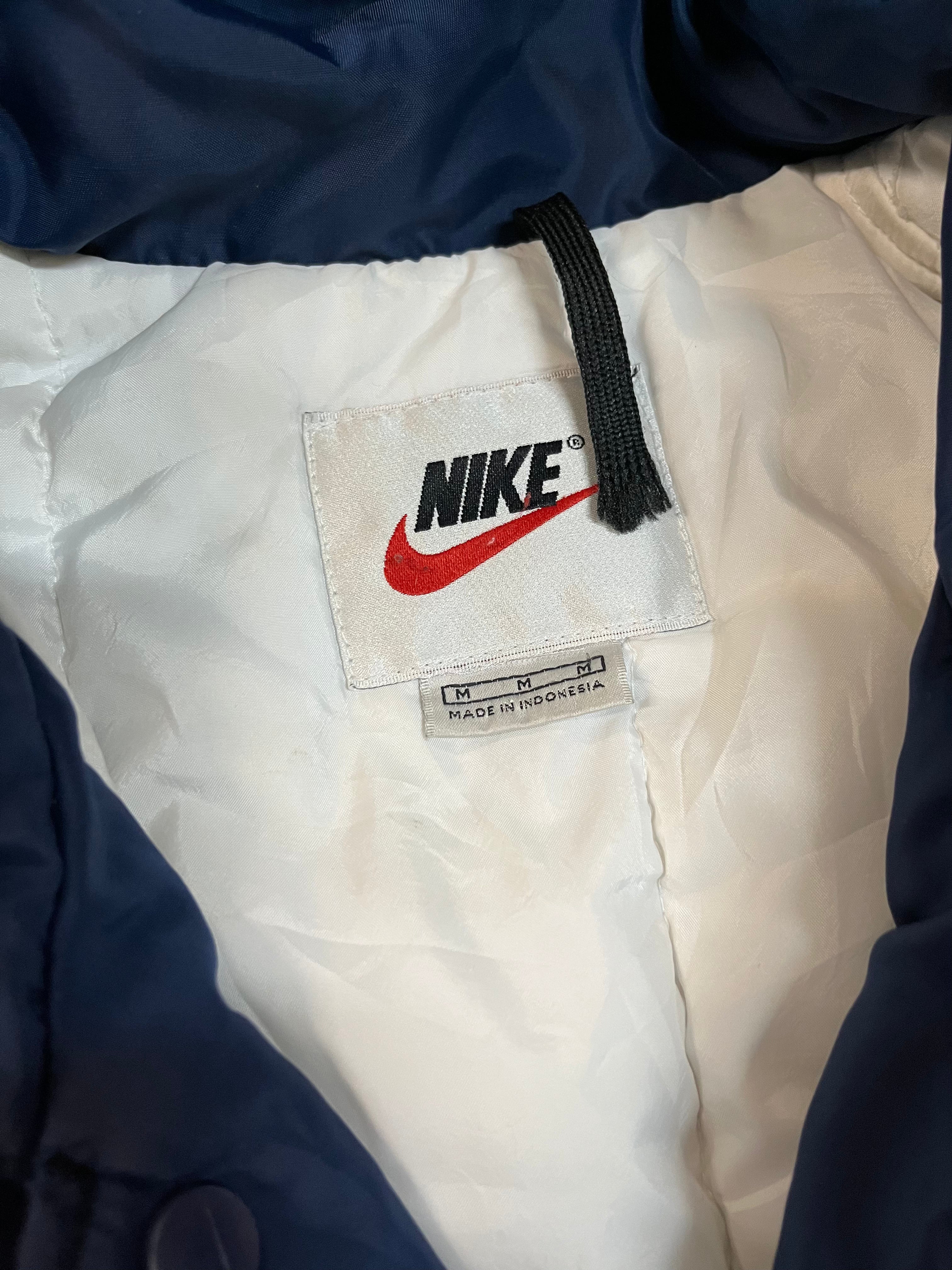 90s Nike spellout puffer jacket M