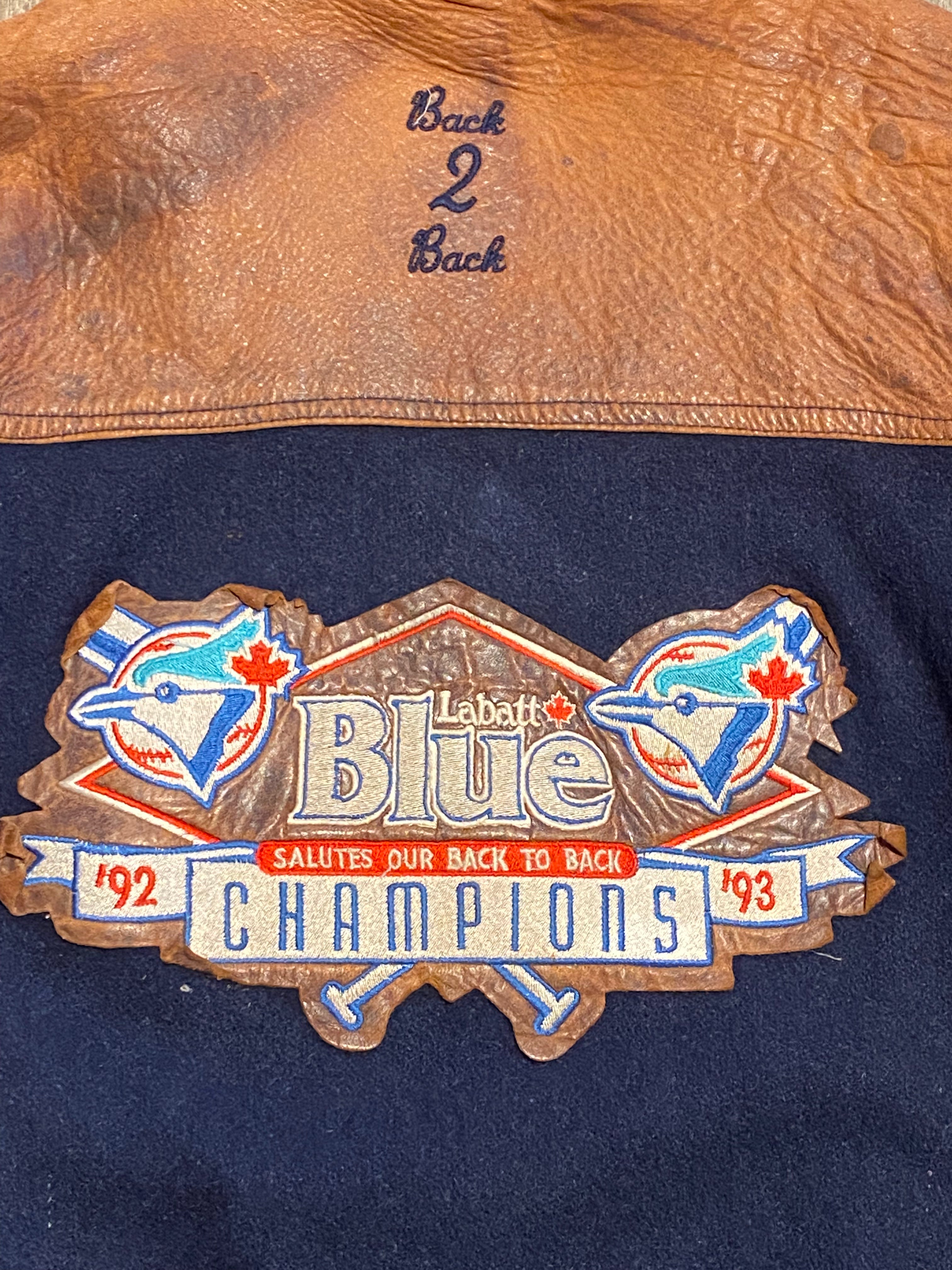 1993 Toronto Blue Jays Back 2 Back jacket L/XL