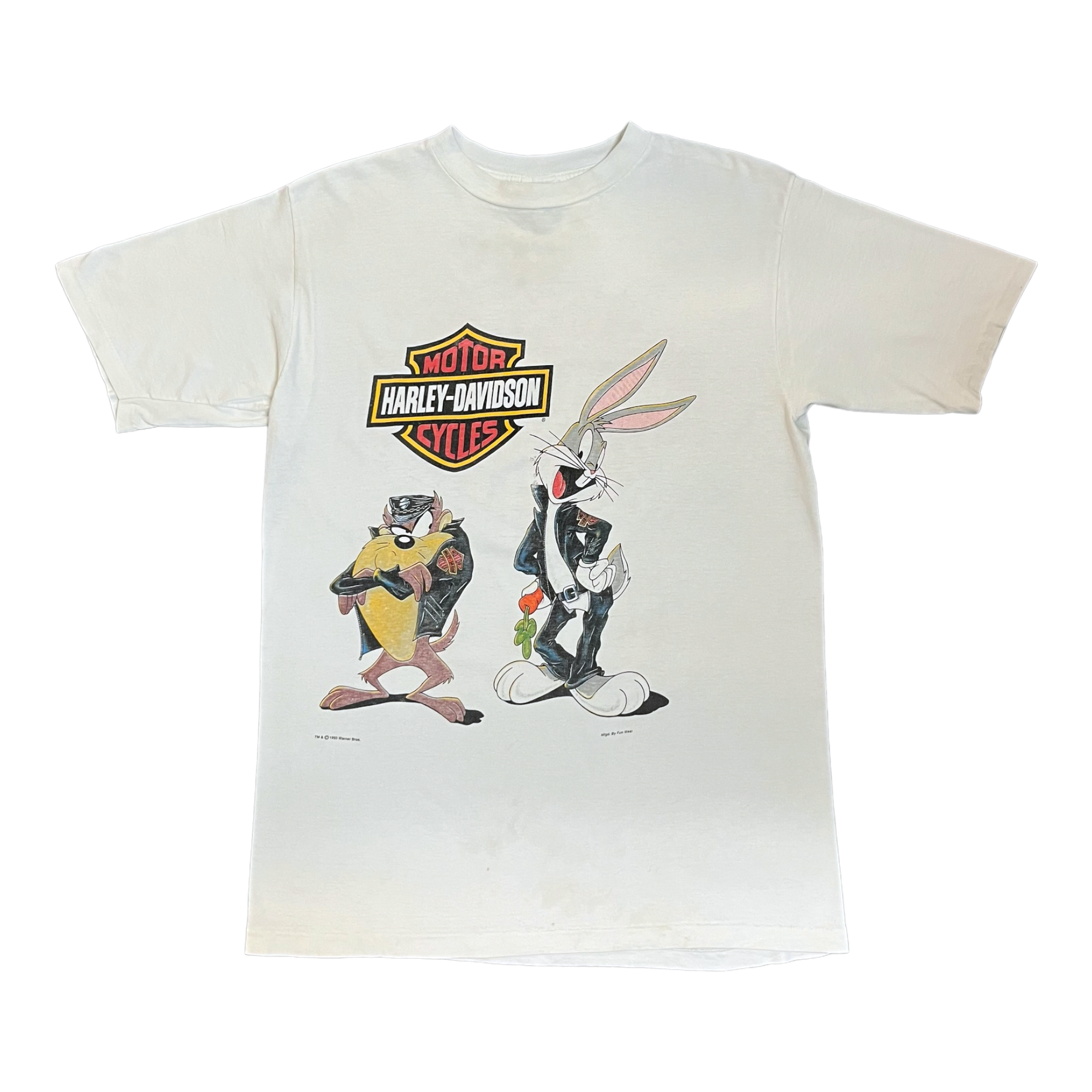 90s Harley Davidson Looney Tunes tee L