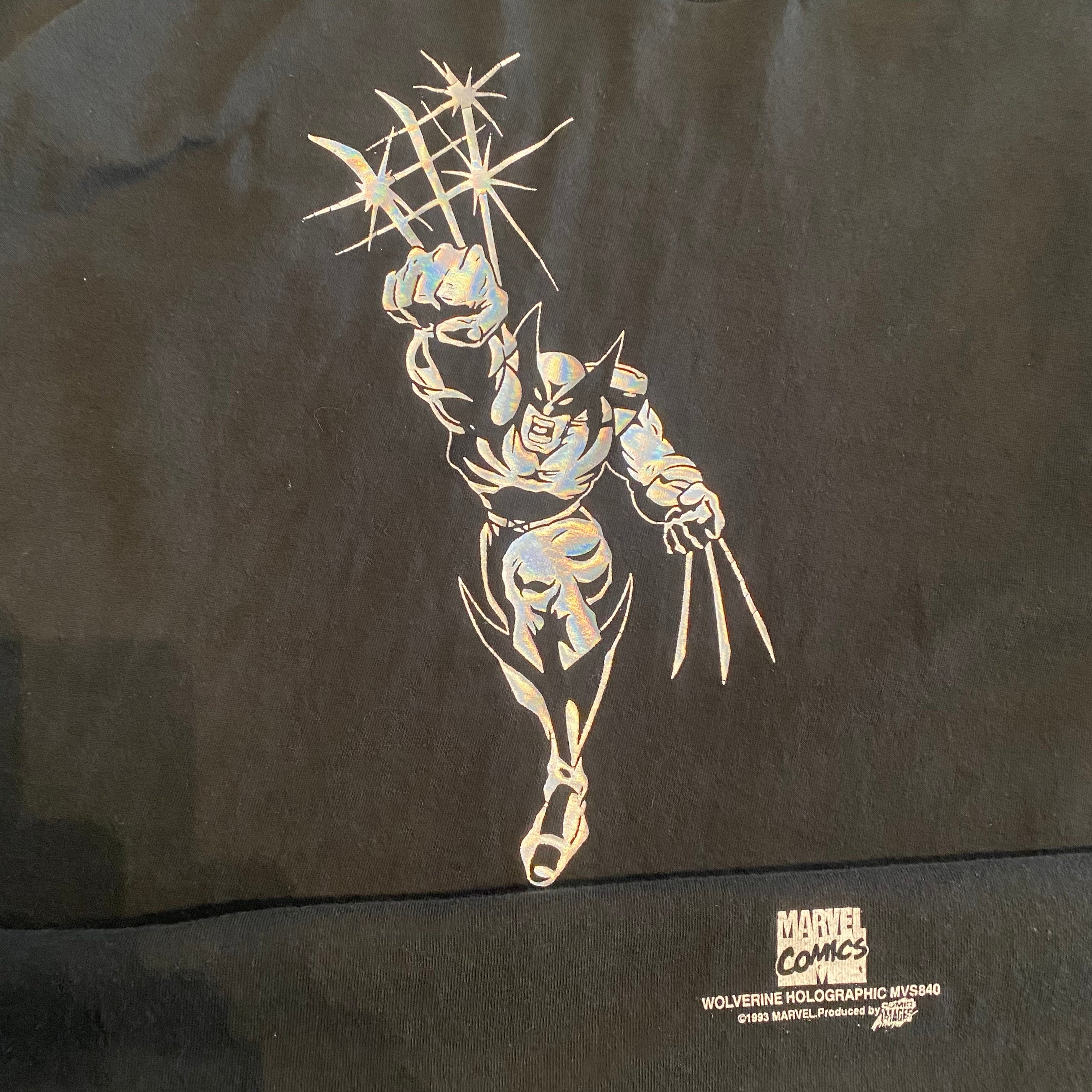 1993 Marvel Wolverine Holographic Tee XL