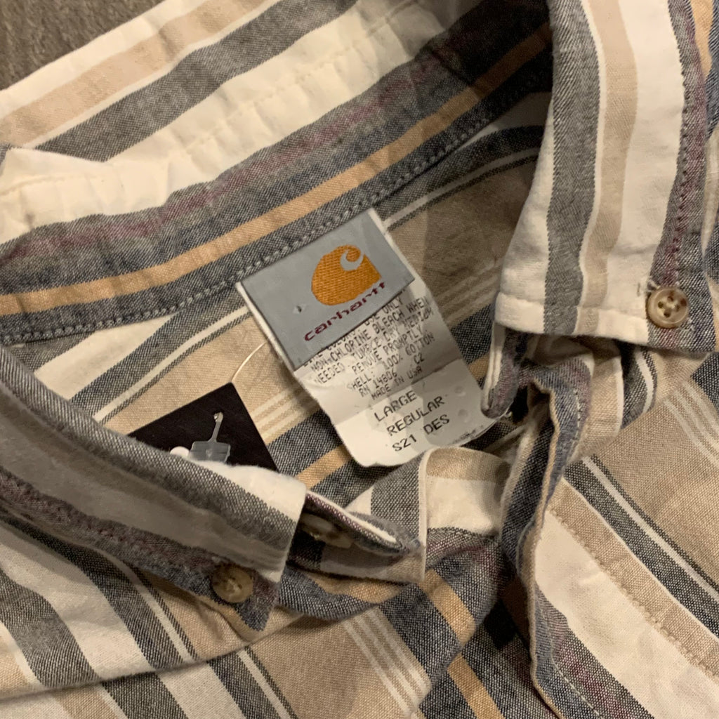 Carhartt Striped Polo Shirt L