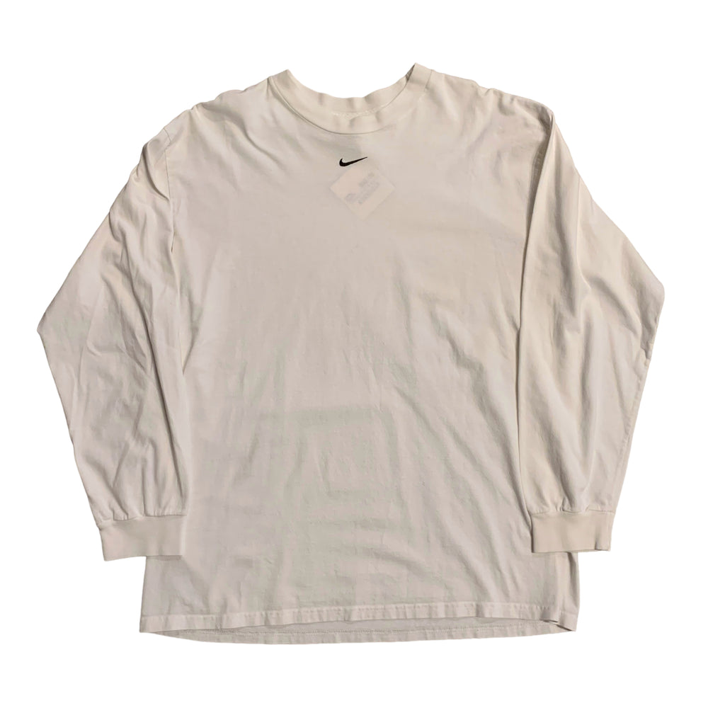 White Nike Middle Swoosh LS L