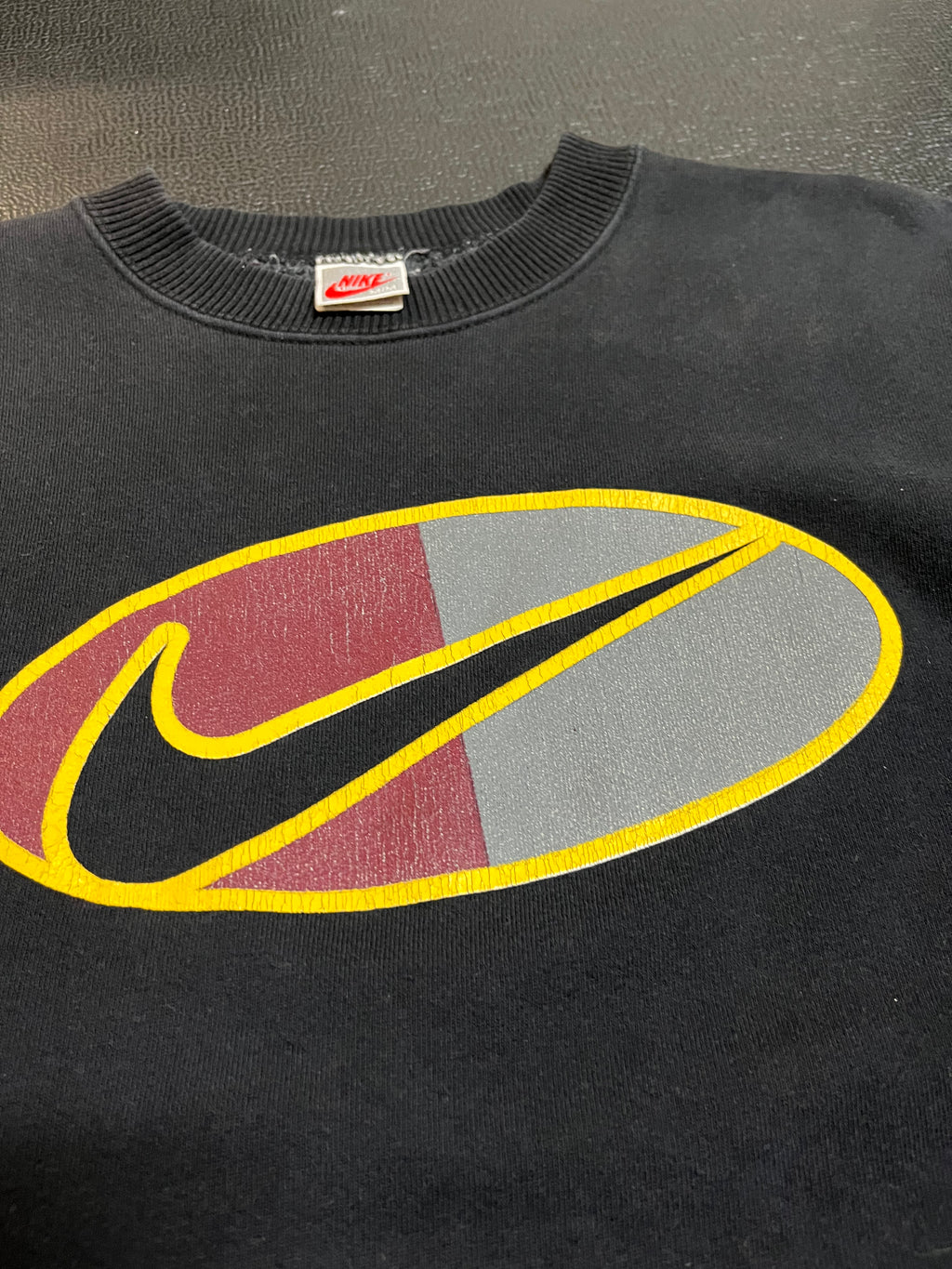 90s Nike big swoosh crewneck M