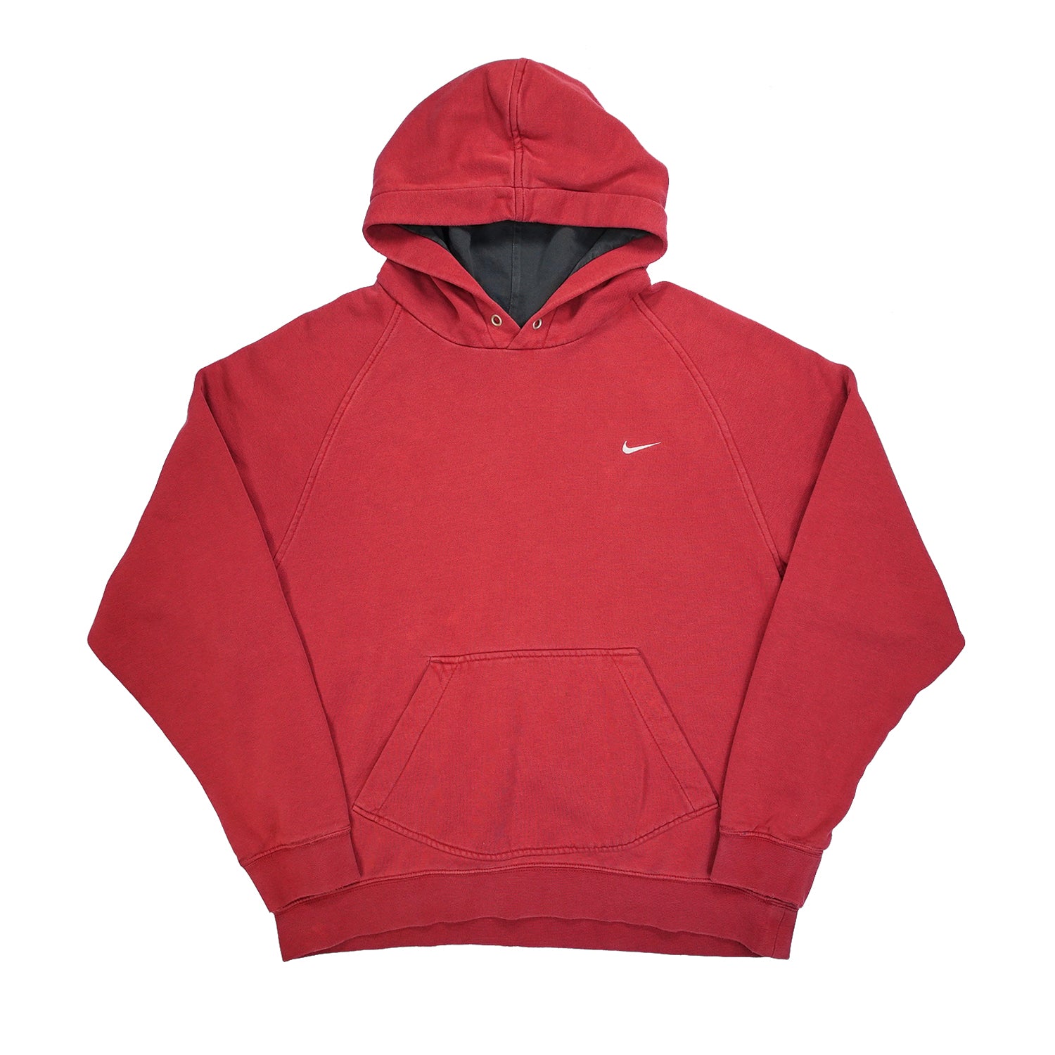 2000s Nike mini swoosh hoodie Maroon L