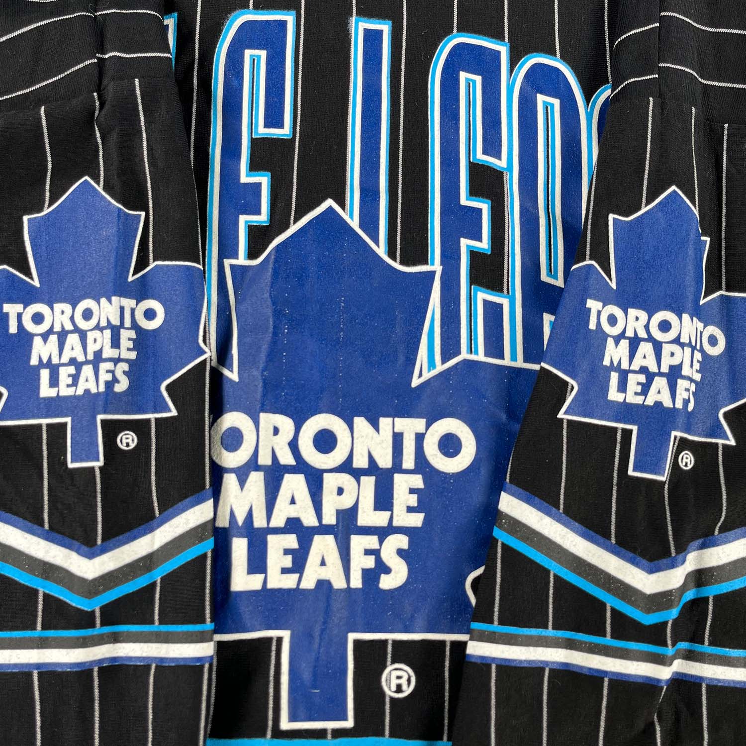 '90s Toronto Maple Leafs Ravens pinstripe jersey shirt XL