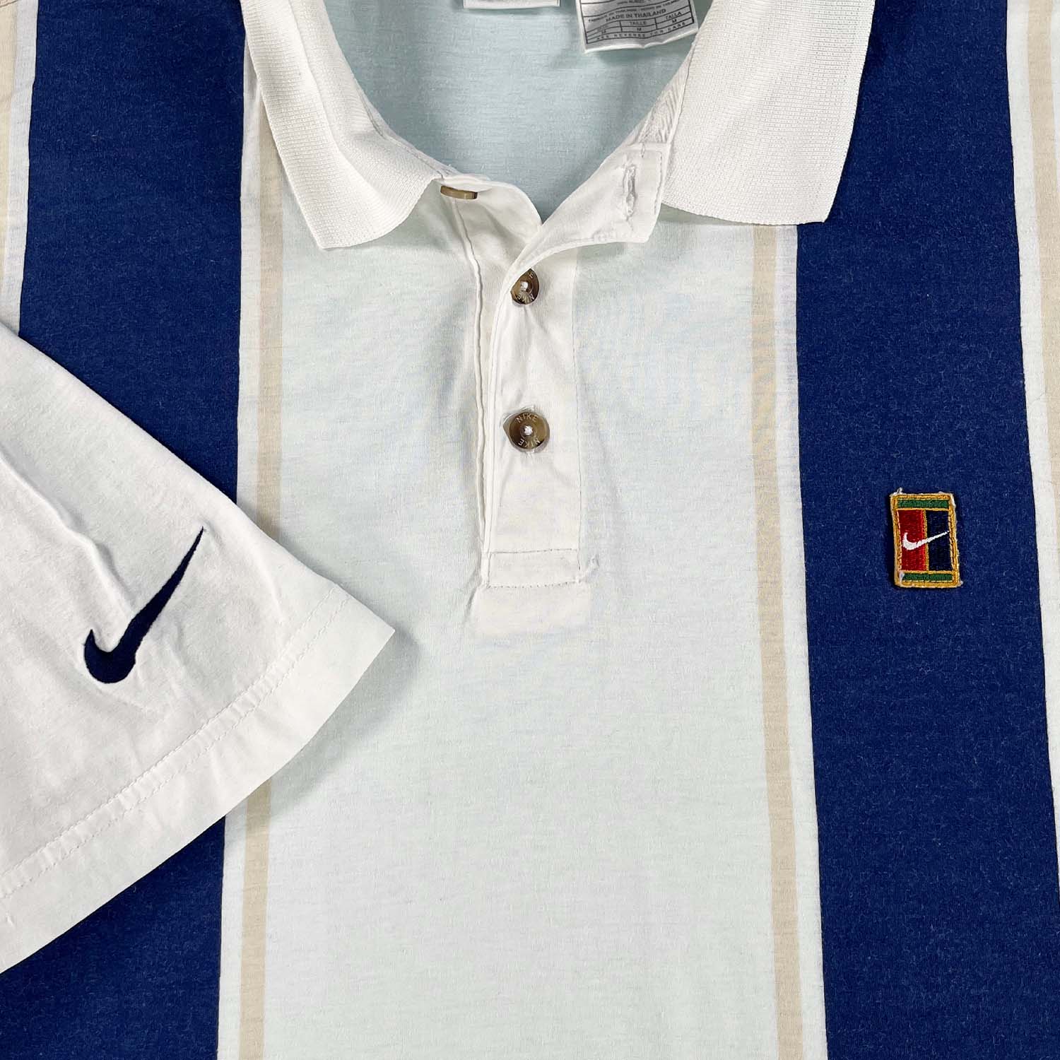 '90s Nike Challenge Court striped polo shirt L/XL