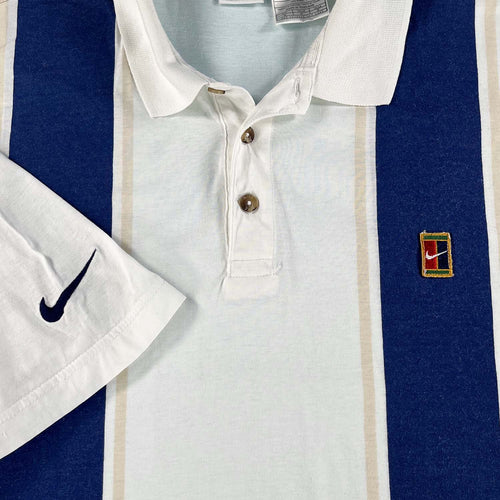 '90s Nike Challenge Court striped polo shirt L/XL