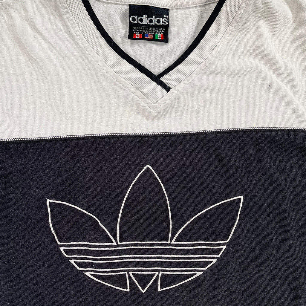 '90s Adidas striped longsleeve shirt XL