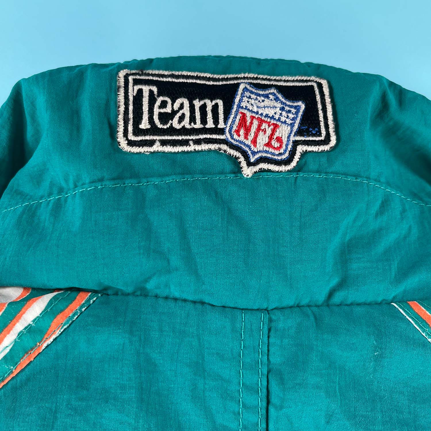 '90s Miami Dolphins Zubaz pattern NFL puffer jacket L/XL