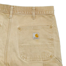 Load image into Gallery viewer, Vintage faded Carhartt double knee jeans khaki 32&quot; x 32&quot;
