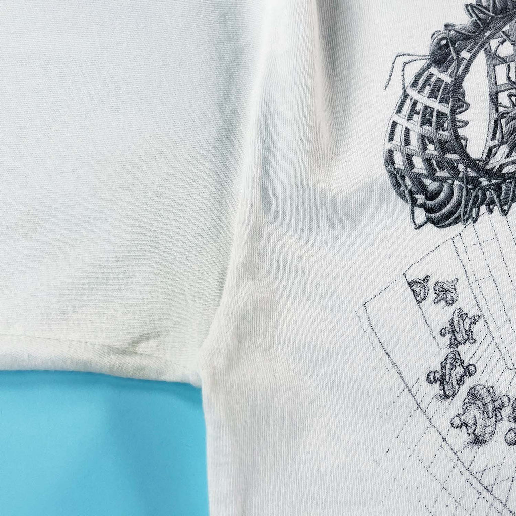 1991 M.C. Escher all over print art tee L