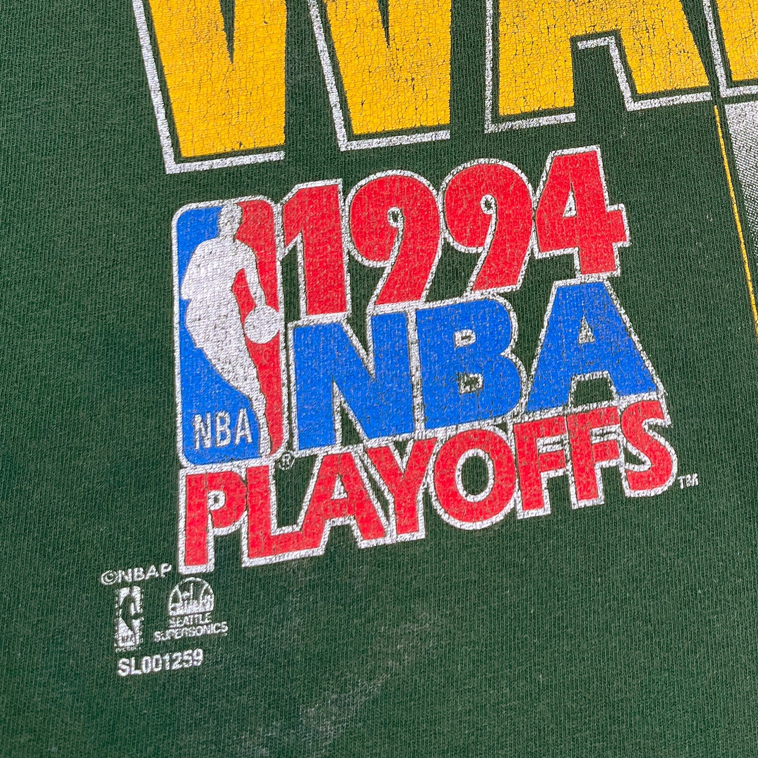 1994 NBA Playoffs Seattle Supersonics tee XL