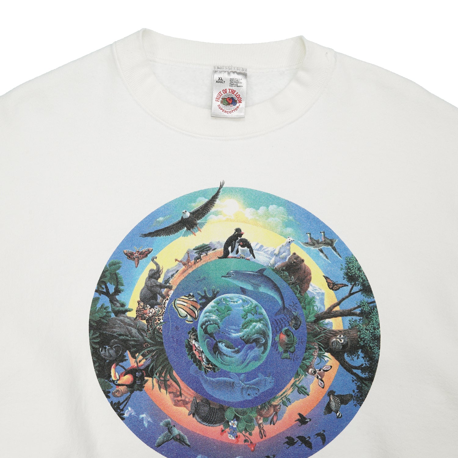 1994 Human-i-Tees circle of life nature crewneck XL