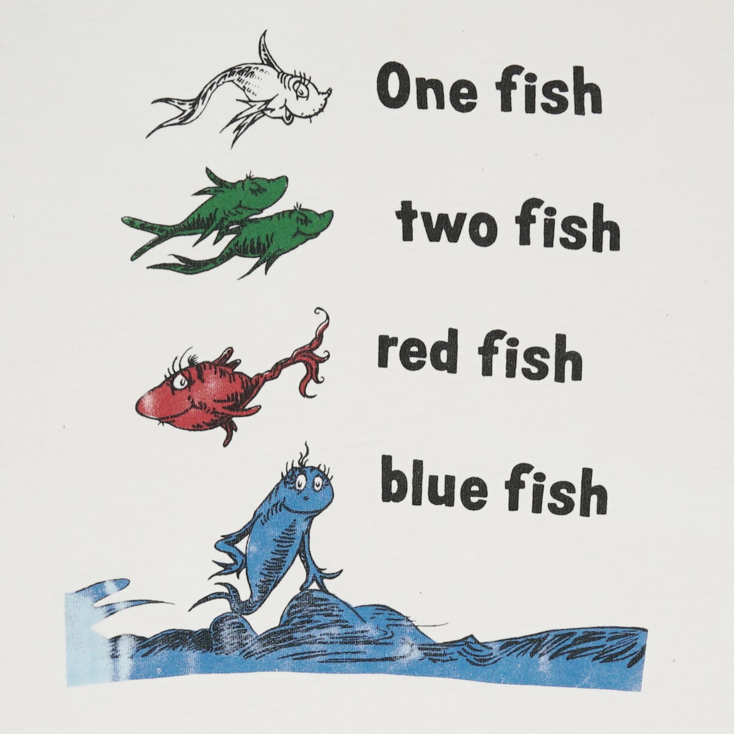 '90s Dr. Seuss One Fish Two Fish tee XL