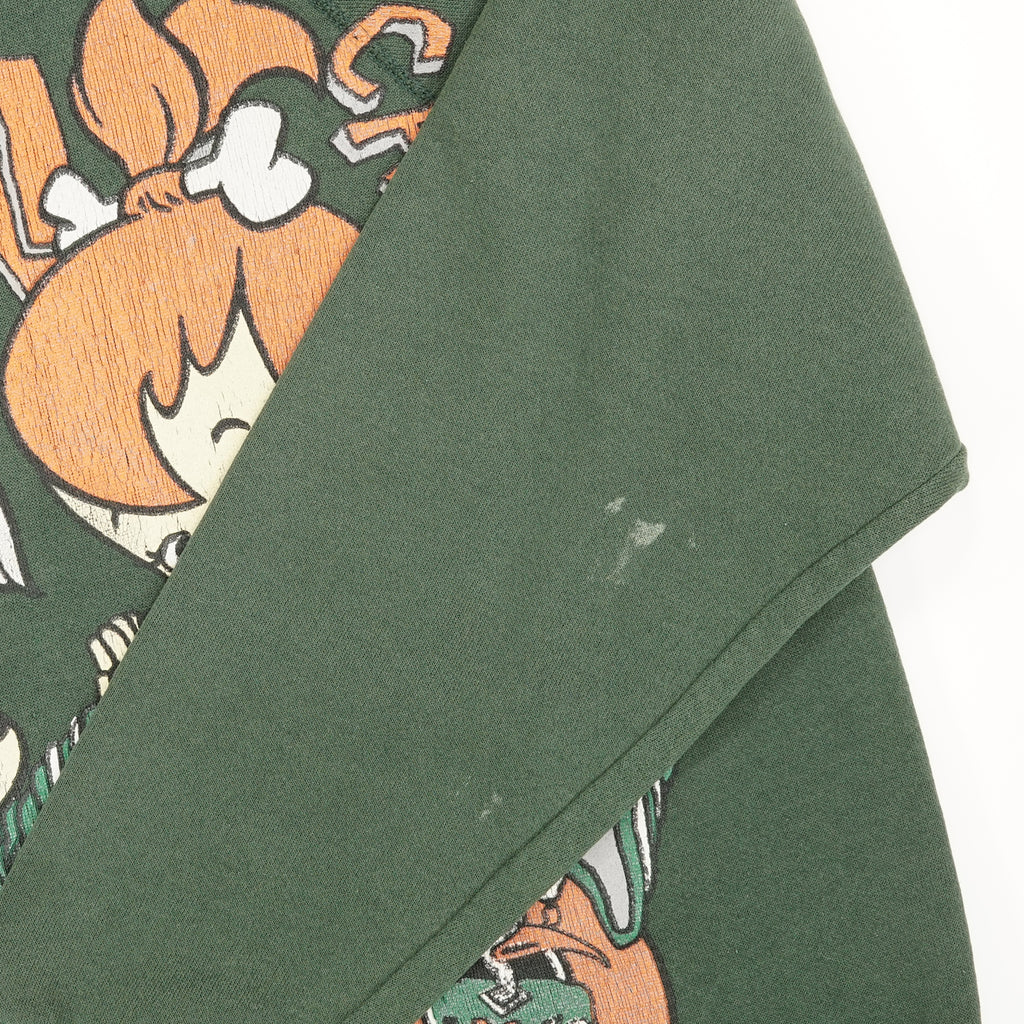 1992 Miami Canes Flintstones crewneck L
