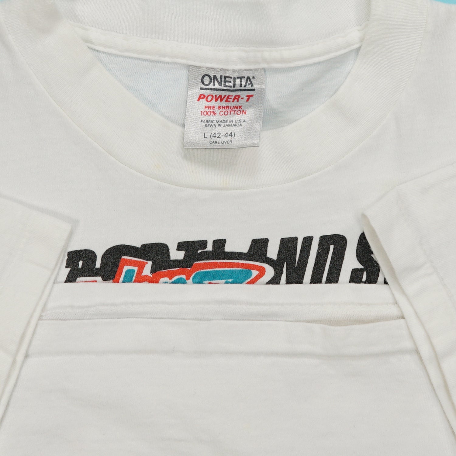 1992 Portland Blazers NBA Finals abstract tee L