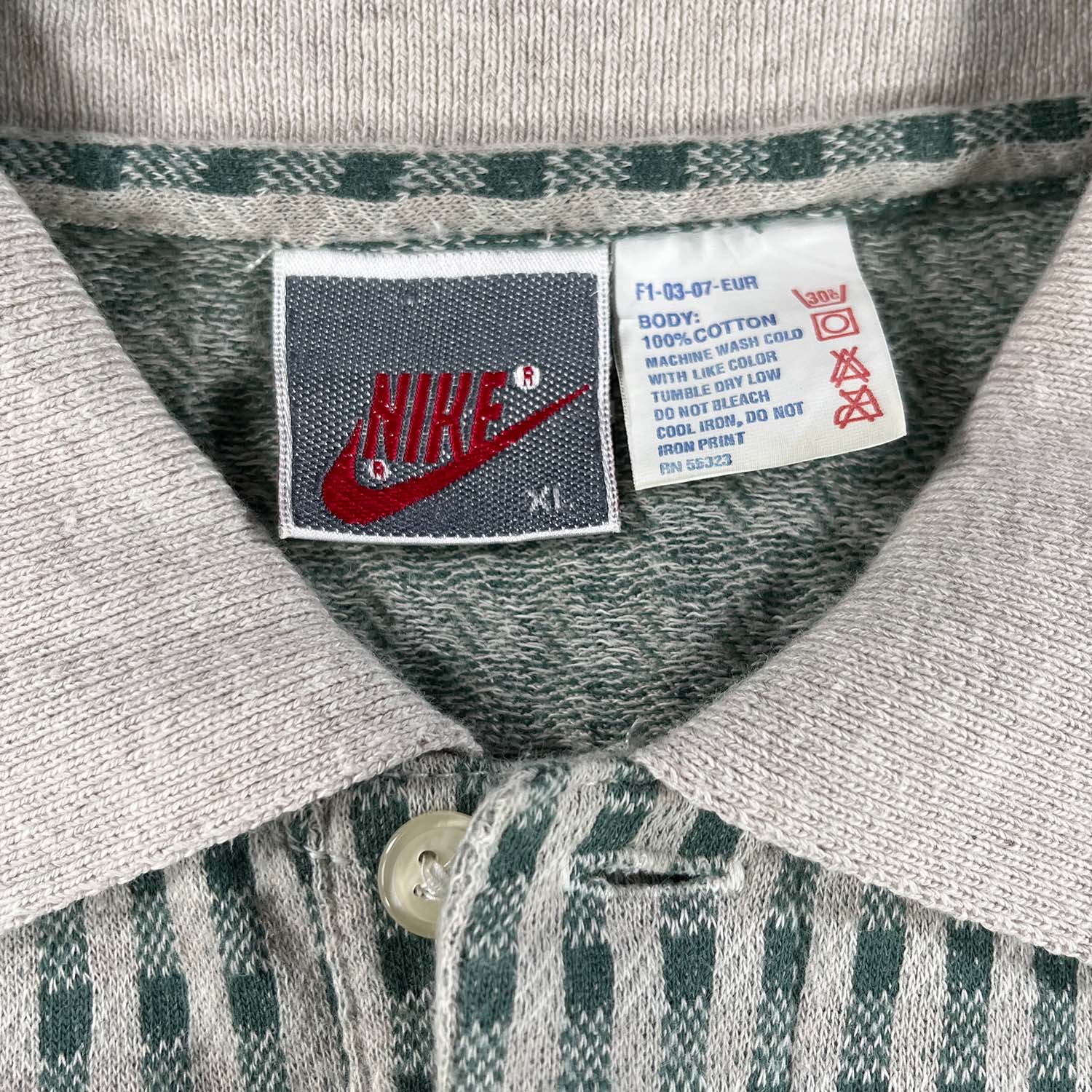 '90s Nike patterned polo L