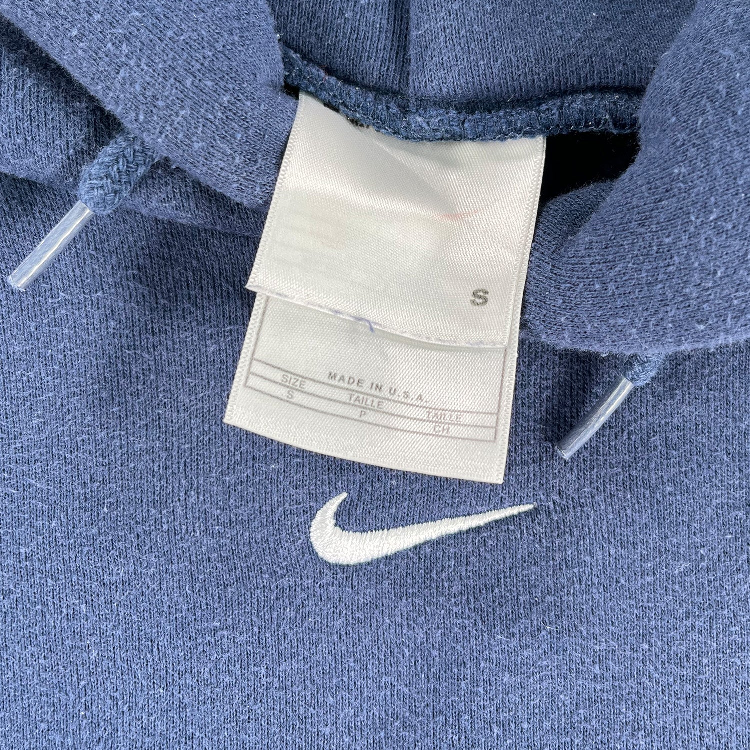 '90s Nike mid check hoodie blue L