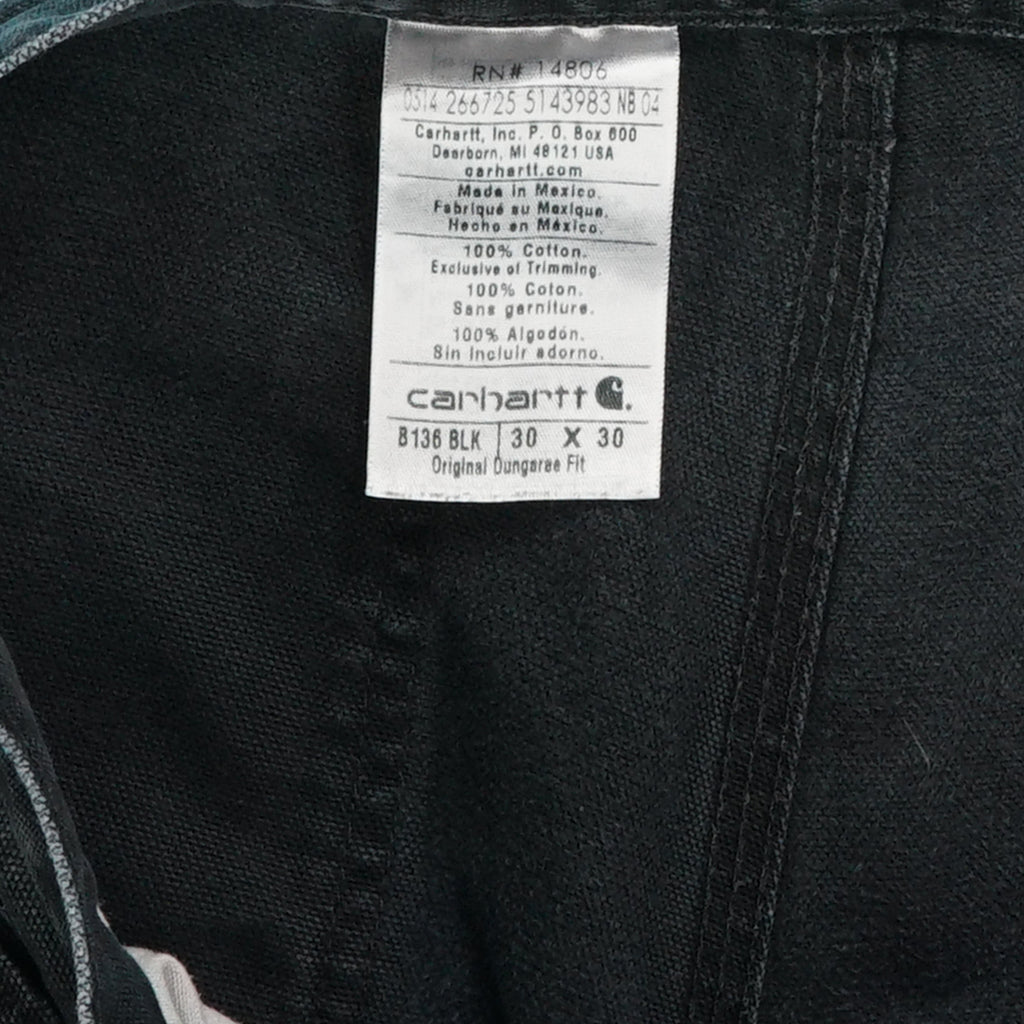 Carhartt double knee black 28" x 28.5"