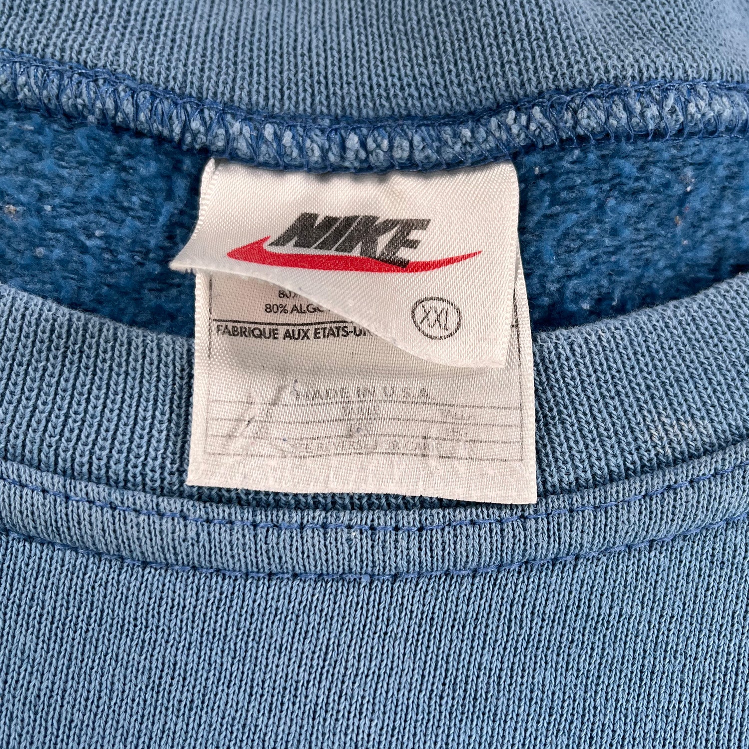 '90s Nike mini swoosh faded crewneck XXL