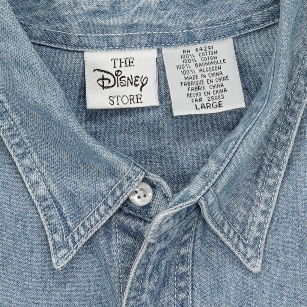 Vintage Disney family embroidered denim shirt XL