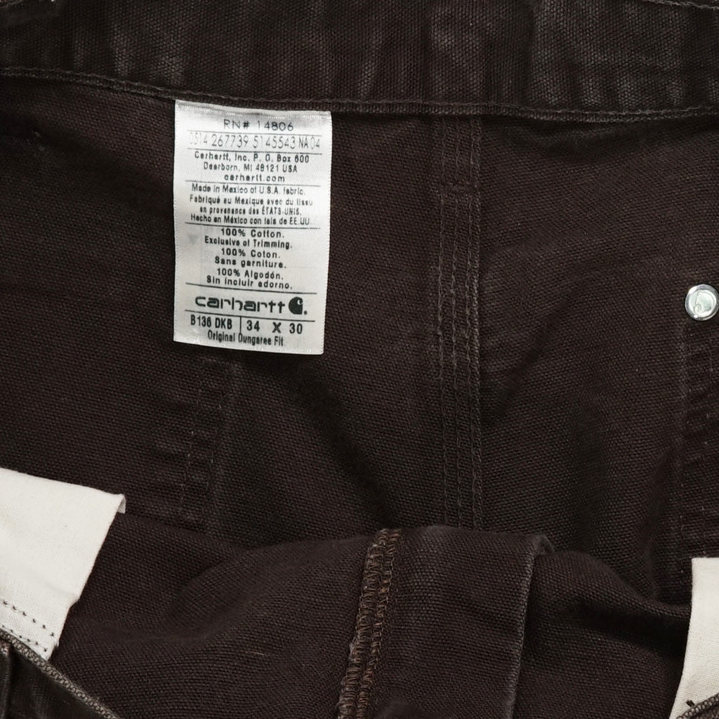 Carhartt double knee jeans brown 34" x 30"