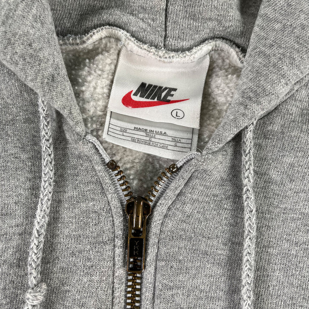 '90s Nike mini swoosh zip hoodie L