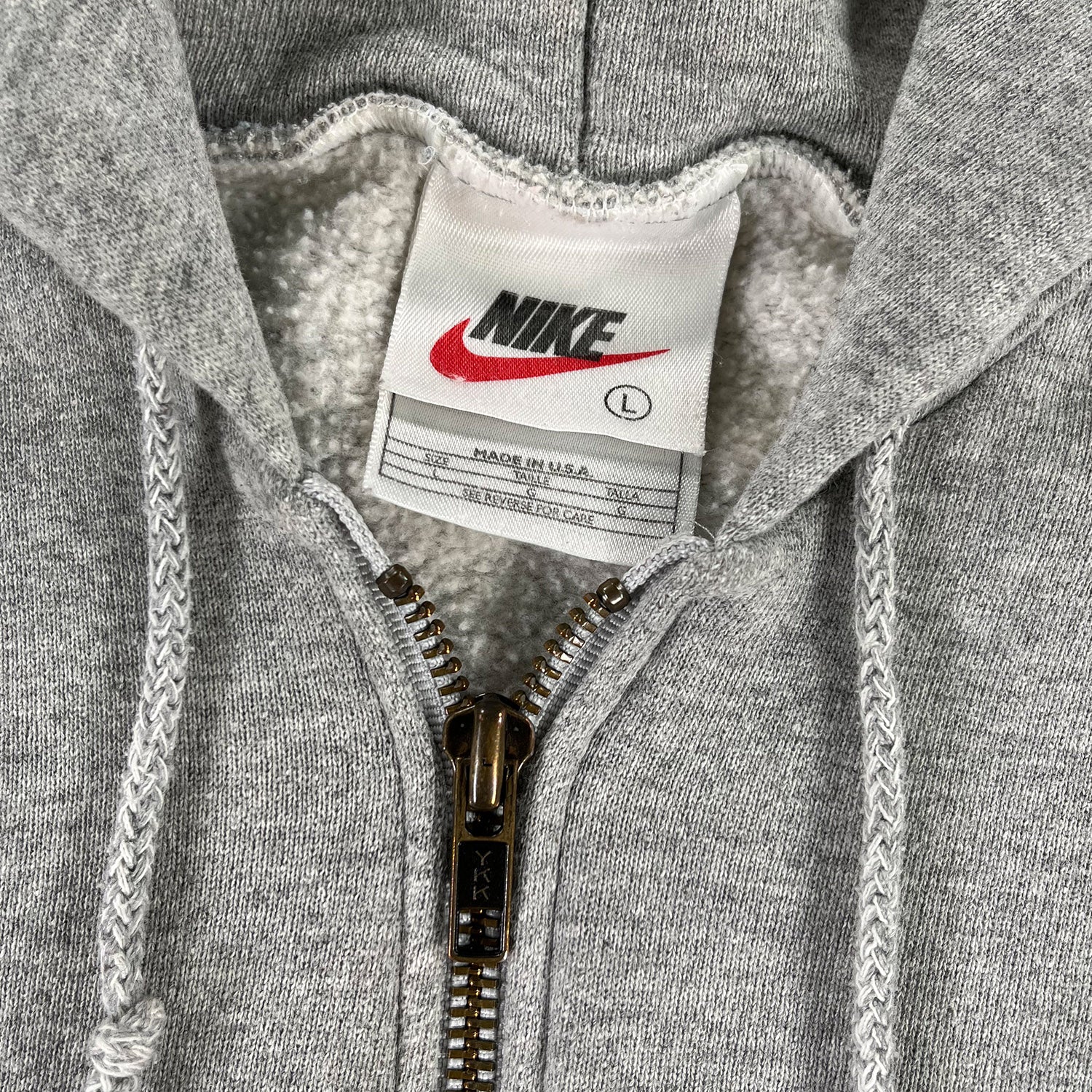 '90s Nike mini swoosh zip hoodie L