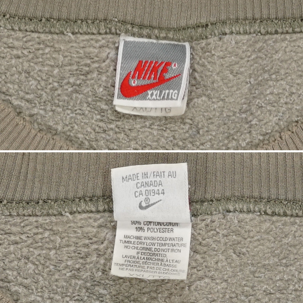 '90s Nike earth tones mini swoosh crewneck XXL