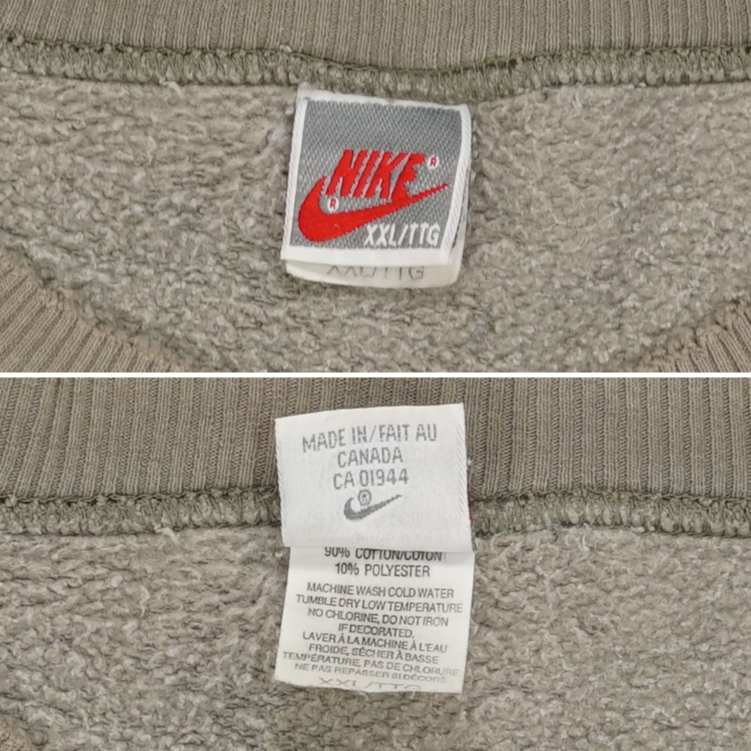'90s Nike earth tones mini swoosh crewneck XXL