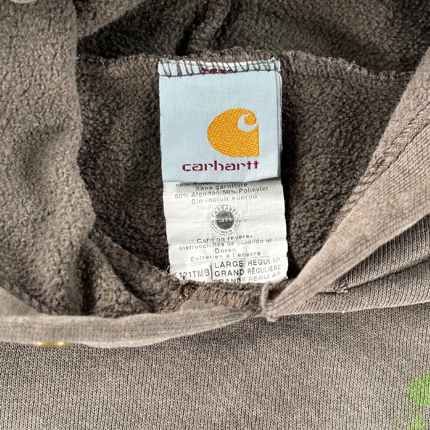 '90s Carhartt paint splattered hoodie L
